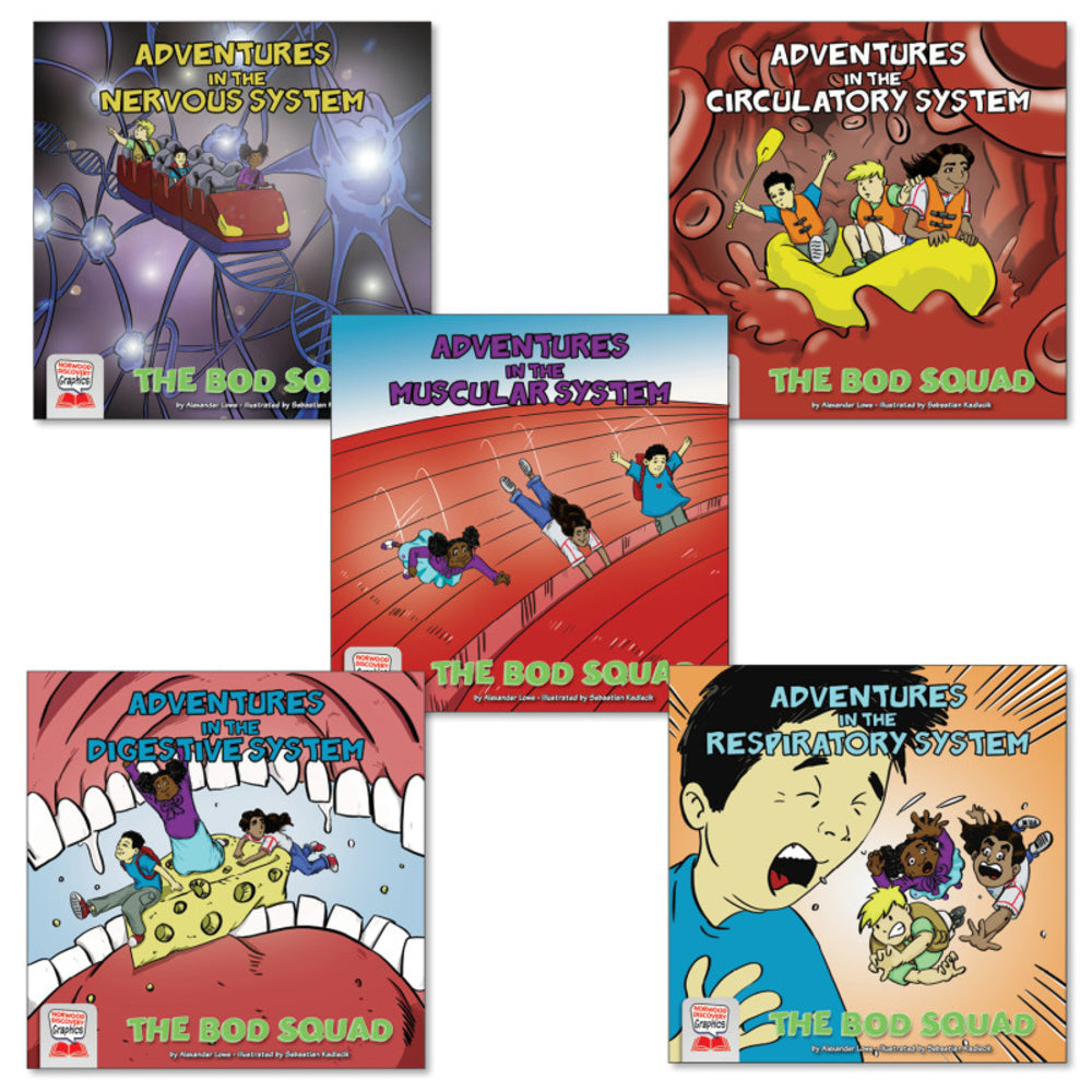 Norwood House Press NH-NDGBSPB1001 The Bod Squad Graphic Novel Set - Learn About Human Body Systems Image 1