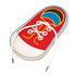 Original Toy Co OTC59646 Tie Me Shoe Game - Wood, 12+ Months, Fine Motor Skills, Hand/Eye Coordination Image 1