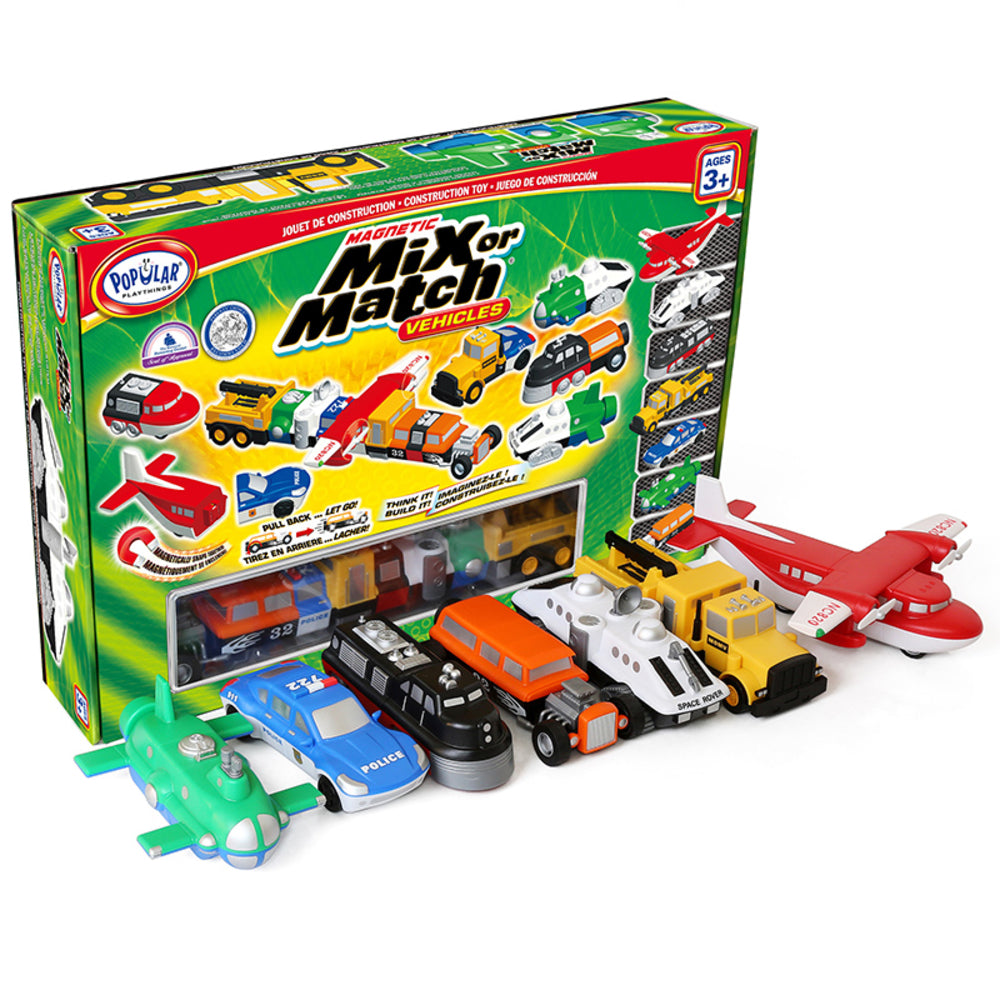 POPULAR PLAYTHINGS PPY60313 Magnetic Mix Or Match Vehicles Deluxe Image 1