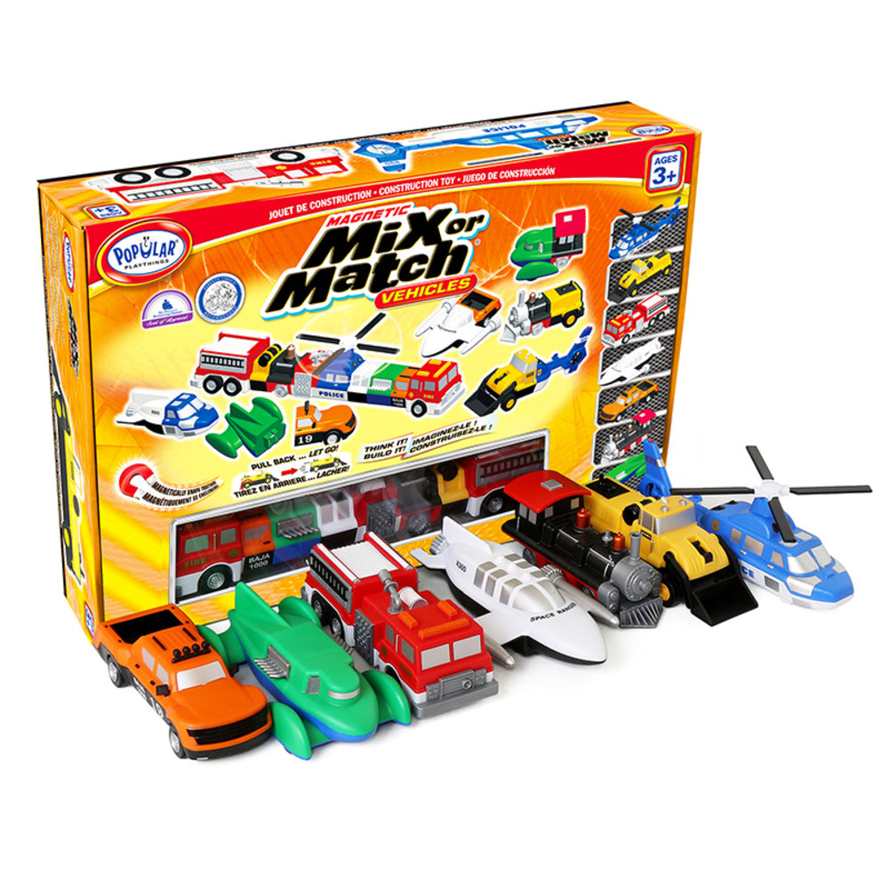 POPULAR PLAYTHINGS PPY60314 Magnetic Mix Or Match Vehicles Deluxe 2 Image 1
