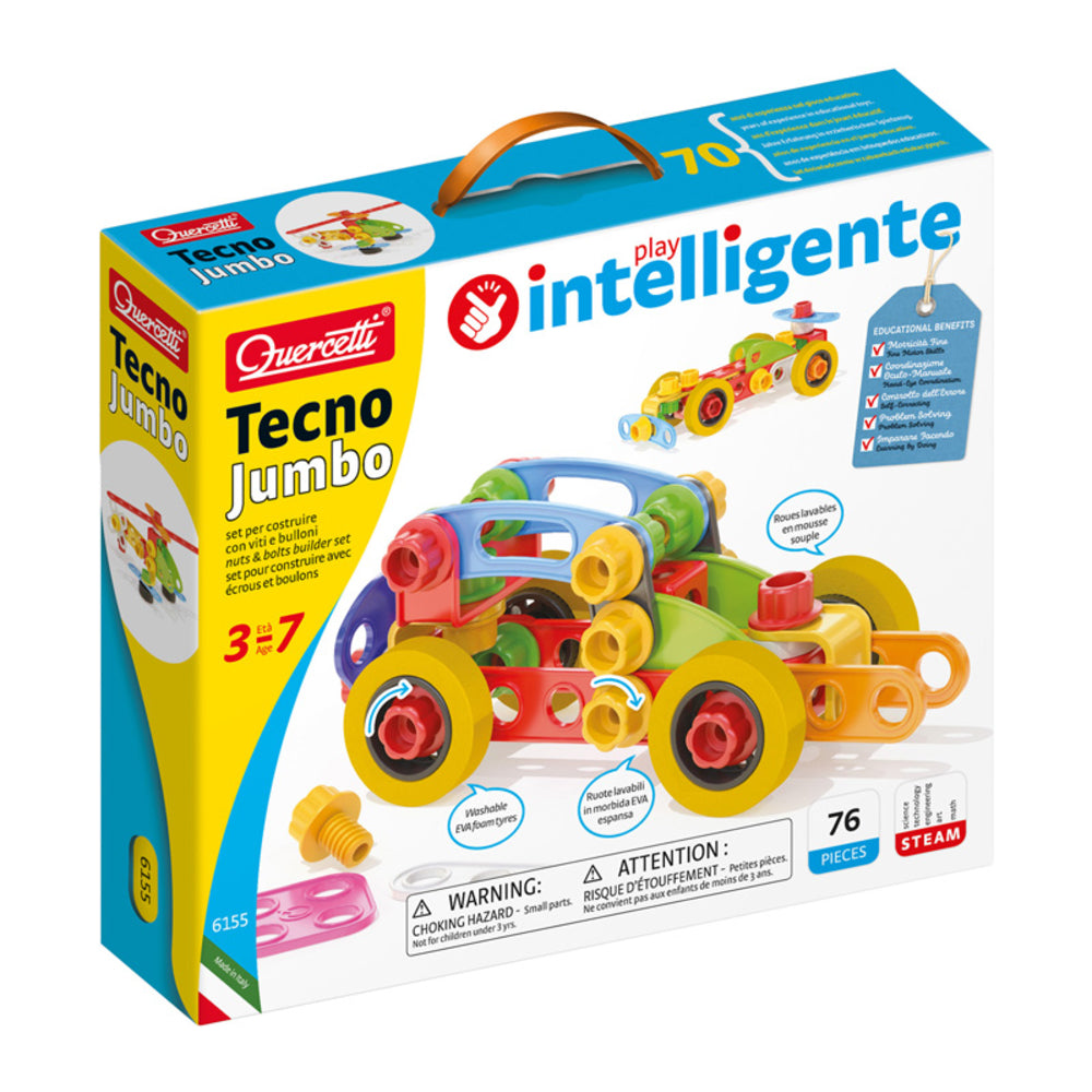 Quercetti QRC6155 Tecno Jumbo Building Set - Motorized Construction Toy Image 1