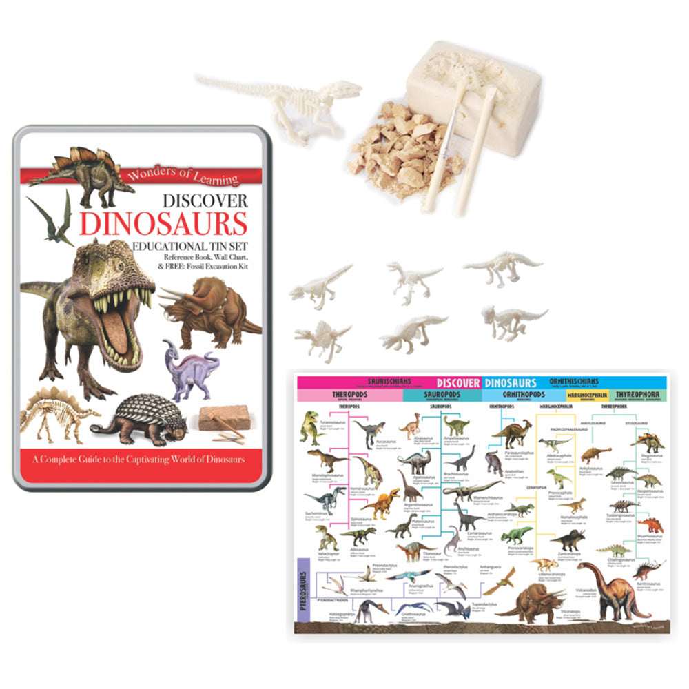WAYPOINT GEOGRAPHIC RWPTS03 Wonders Of Learning Tin Set Discover Dinosaurs Image 1