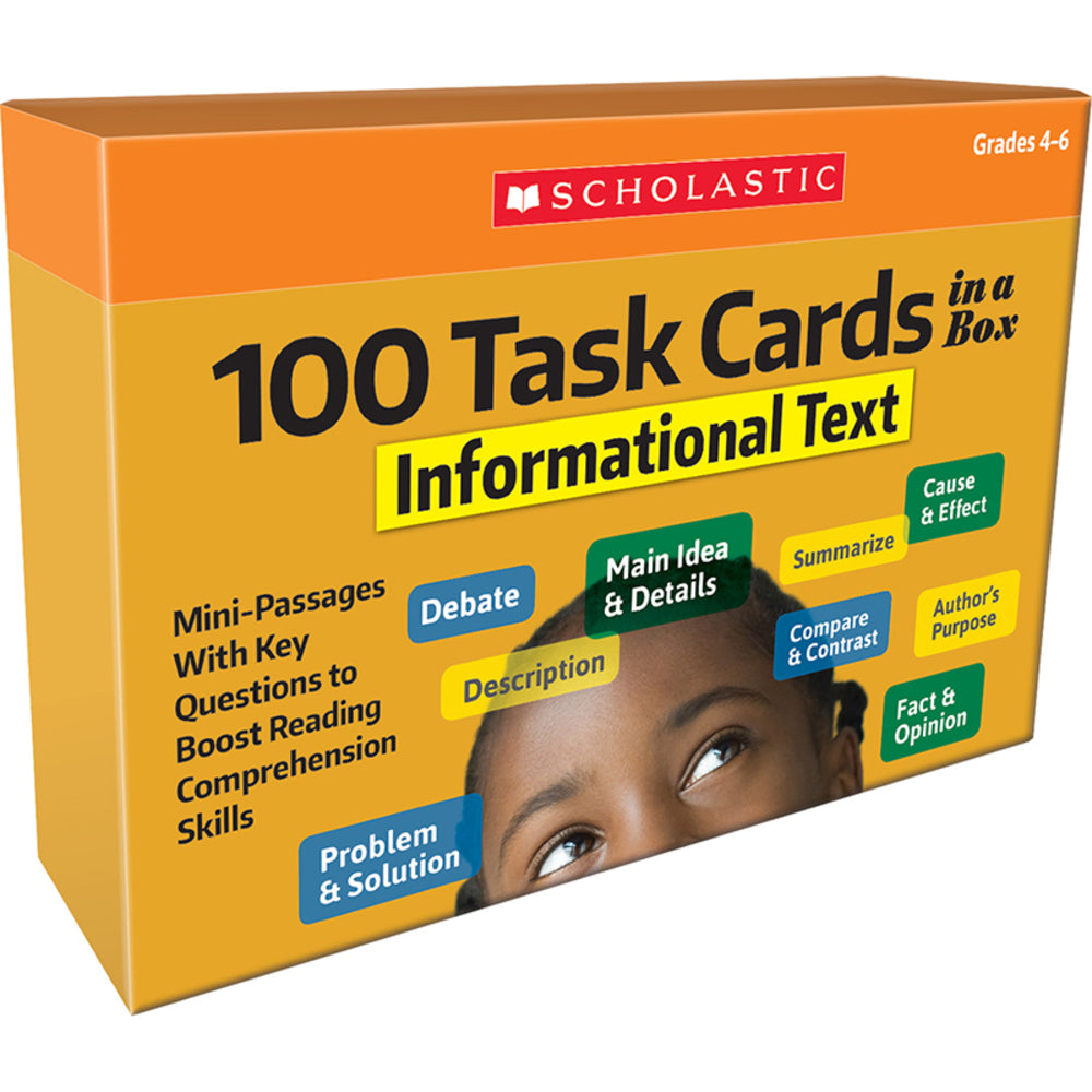 Scholastic SC-855264 Task Cards: Informational Mini-Passages & Comprehension Questions Image 1