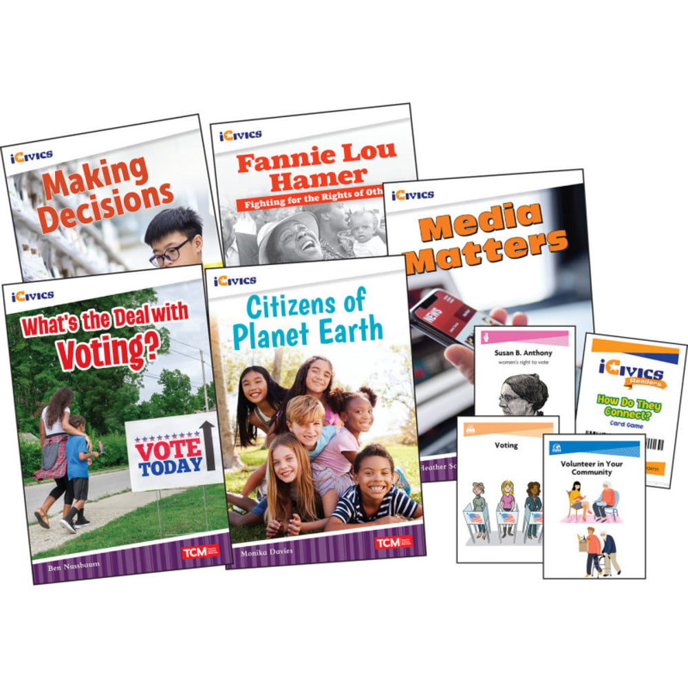 Shell Education SEP131234 iCivics Grade 4 Reading Set: Community And Social Awareness Image 1