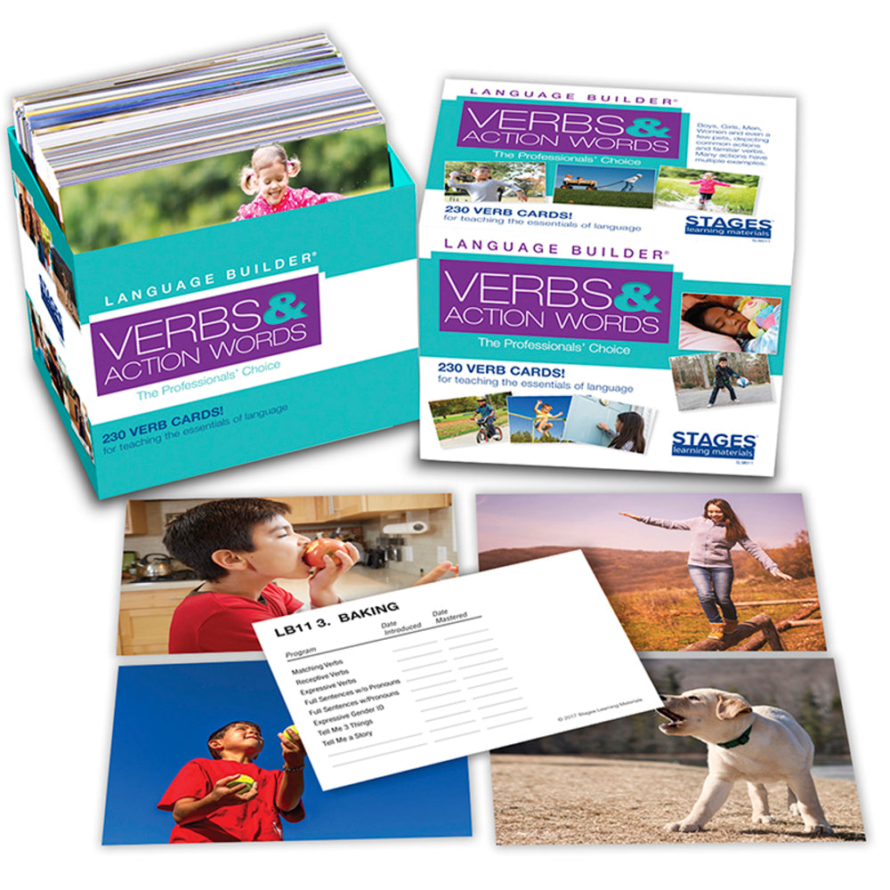 STAGES LEARNING MATERIALS SLM011 Language Builder Picture Cards Verbs Image 1