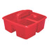Storex STX00949U06C Small Caddy with 3 Compartments - Red Image 1