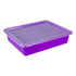 Storex STX62540U05C Flat Storage Tray Lid Purple 10"x13"x3" STEM/STEAM Organization Image 1