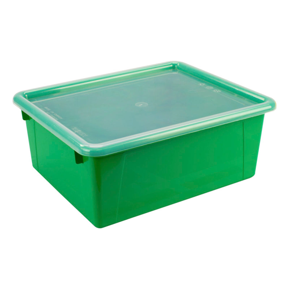Storex STX62547U05C Deep Storage Tray Lid Green - Letter-Sized Organization - STEM/STEAM - Dishwasher Safe Image 1