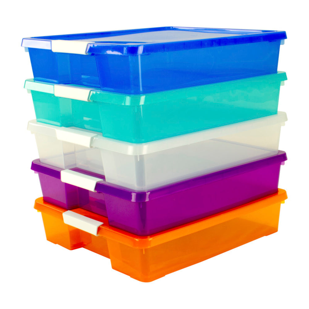 Storex STX63202U05C Stack And Store Box Craft Organizer - Assorted Colors Image 1