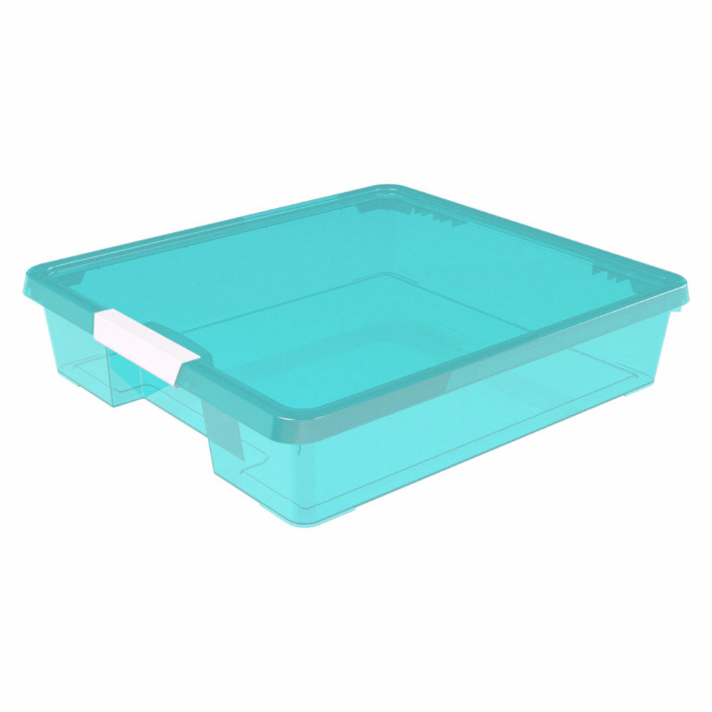 Storex STX63215U05C Project Box Teal - Fits 12" x 12" Scrapbooking Paper Image 1