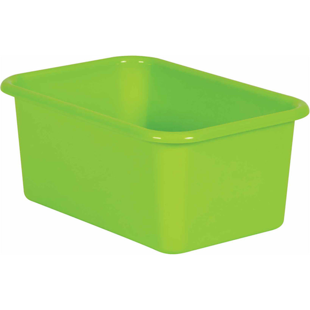 Teacher Created Resources TCR20382 Small Plastic Bin - Lime Color Image 1
