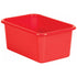 Teacher Created Resources TCR20385 Red Storage Bin - Small Size, Stackable for Clutter-Free Room Image 1