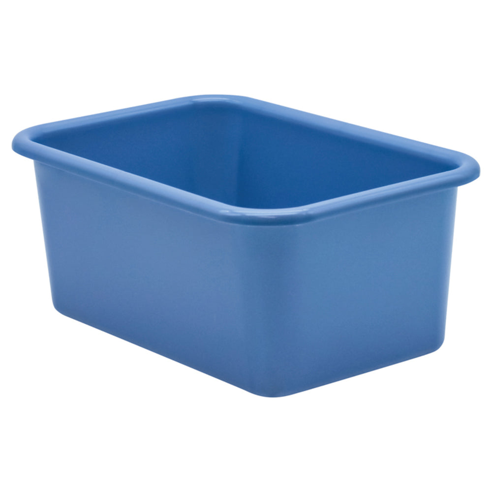 Teacher Created Resources TCR20397 Slate Blue Small Plastic Storage Bin Image 1