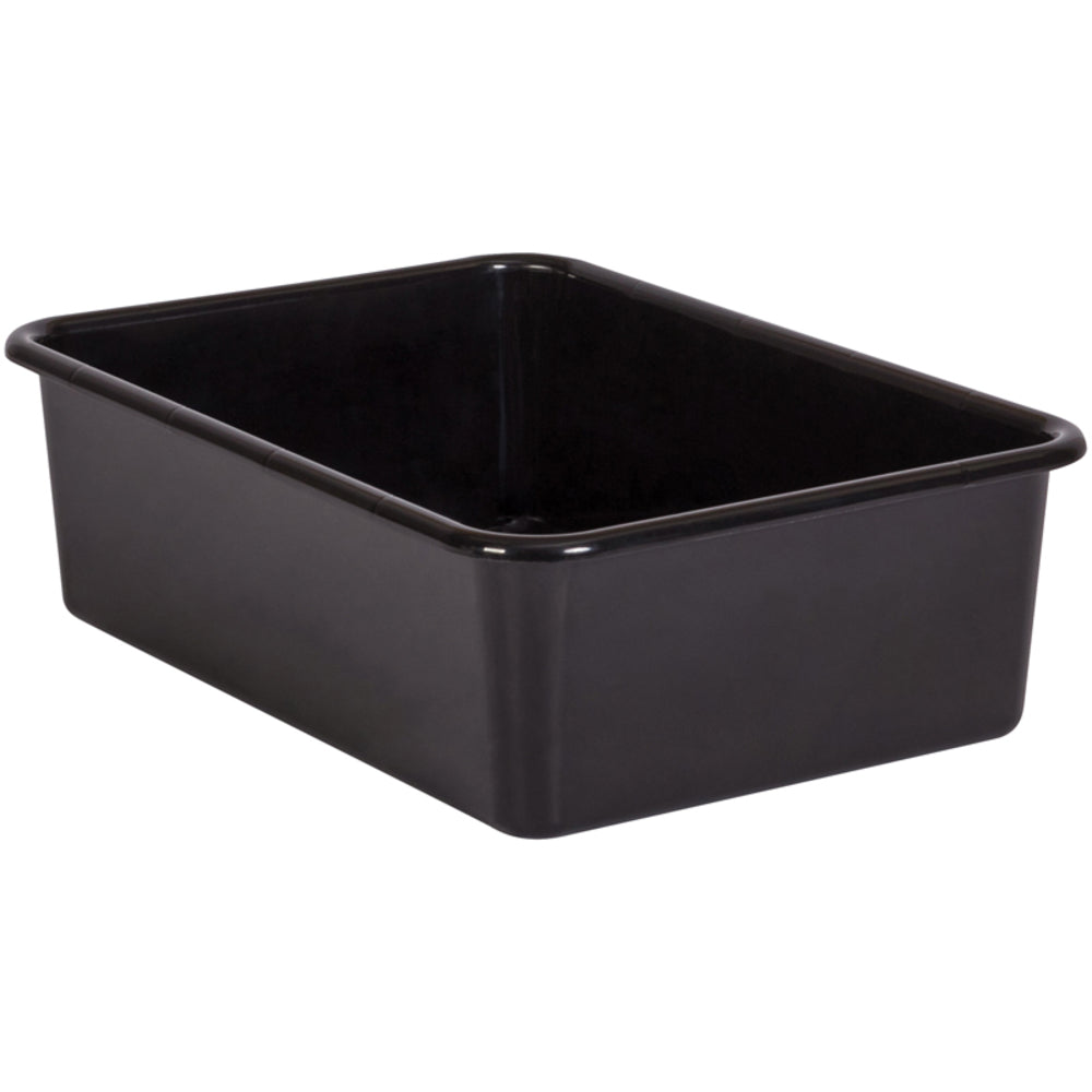 Teacher Created Resources TCR20406 Large Plastic Storage Bin - Black Image 1