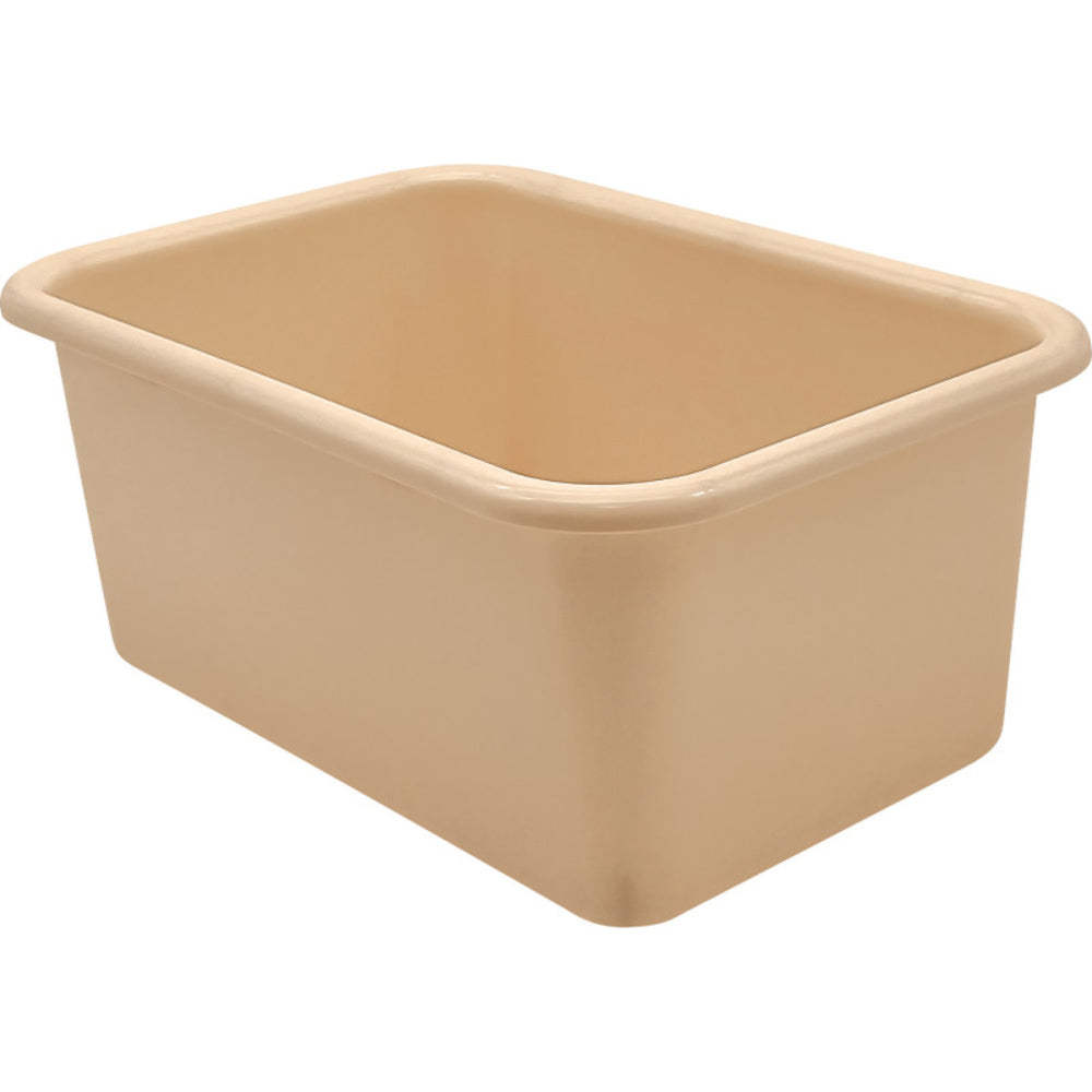 Teacher Created Resources TCR20982 Small Plastic Storage Bin Light Brown Image 1