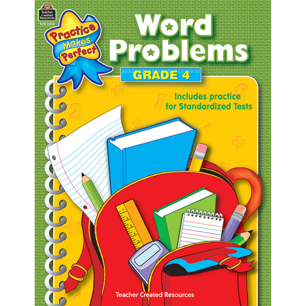 Teacher Created Resources TCR3314 Word Problems Book Grade 4 Image 1