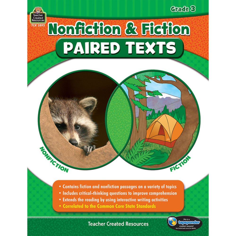 Teacher Created Resources TCR3893 Grade 3 Nonfiction and Fiction Paired Texts Image 1