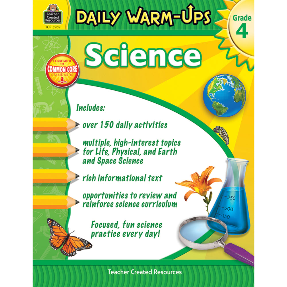 Teacher Created Resources Tcr3969 Daily Warm-Ups Science Book Grade 4 - Grade 4 Daily Warm-Ups Science Book by Teacher Created Resources Image 1