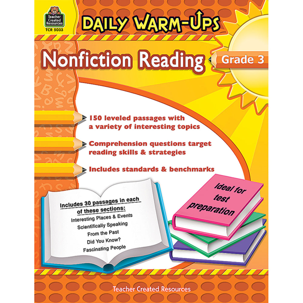 Teacher Created Resources Tcr5033 Daily Warm-Ups: Nonfiction Reading Book Grade Image 1