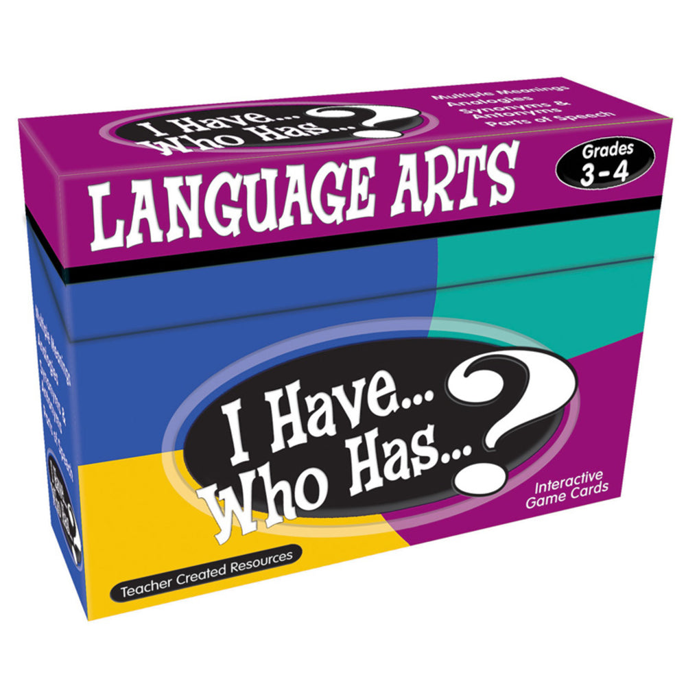 Teacher Created Resources TCR7816 I Have Who Has Language Arts Game Grade 3-4 Image 1