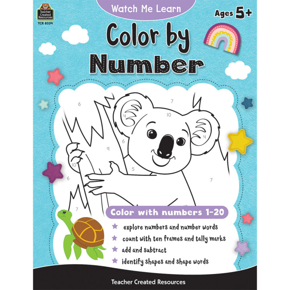 Teacher Created Resources TCR8354 Color By Number Math Practice Book Image 1