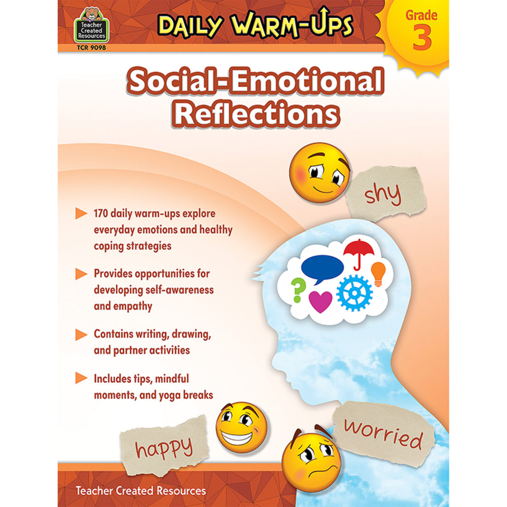 Teacher Created Resources TCR9098 Social-Emotional Reflections Daily Warm-Ups Image 1