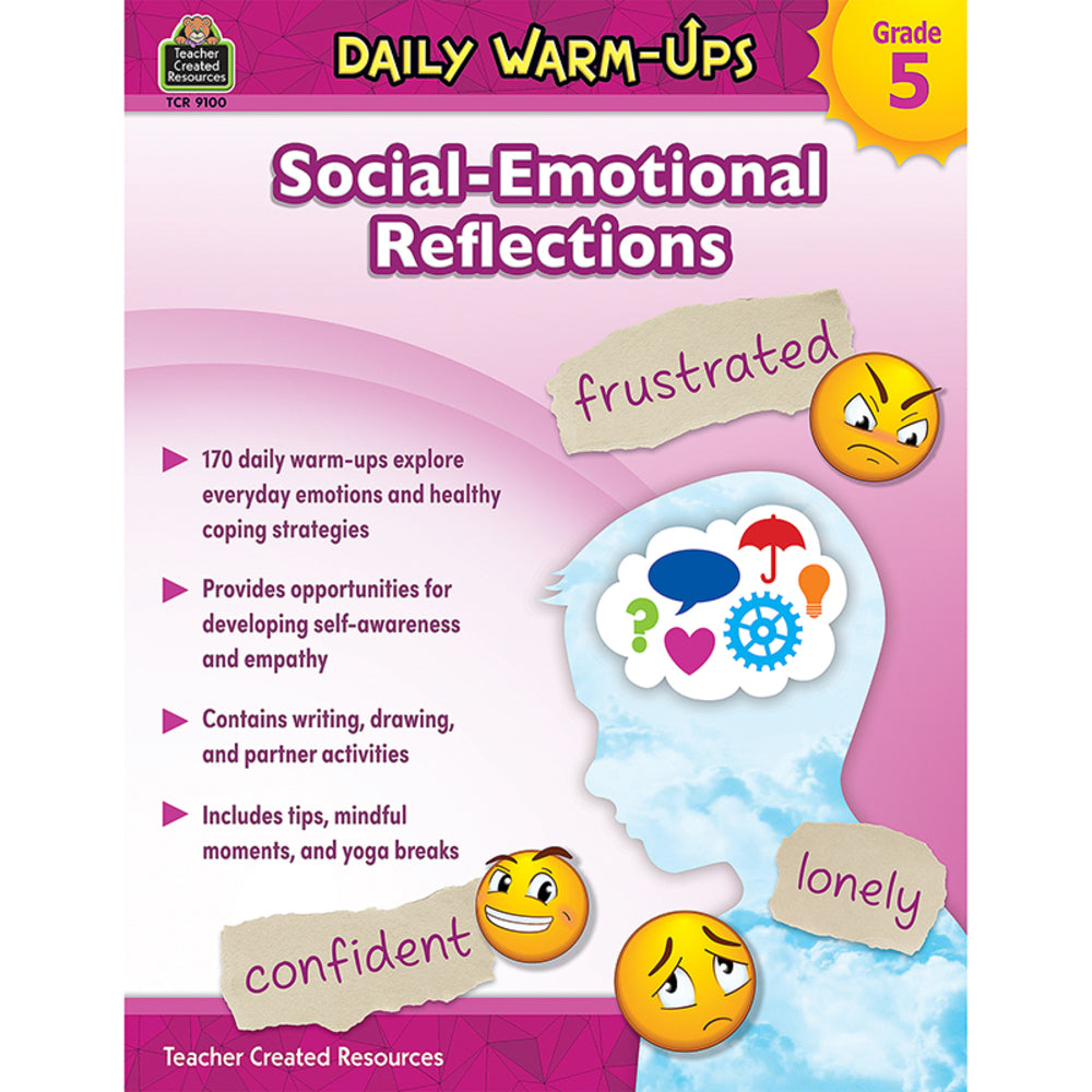 Teacher Created Resources TCR9100 Daily Warm-Ups: Social-Emotional Reflections Image 1