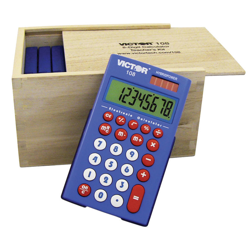 VICTOR TECHNOLOGY VCT108TK Teacher's Calculator Kit 8 Digit Pocket Large Image 1