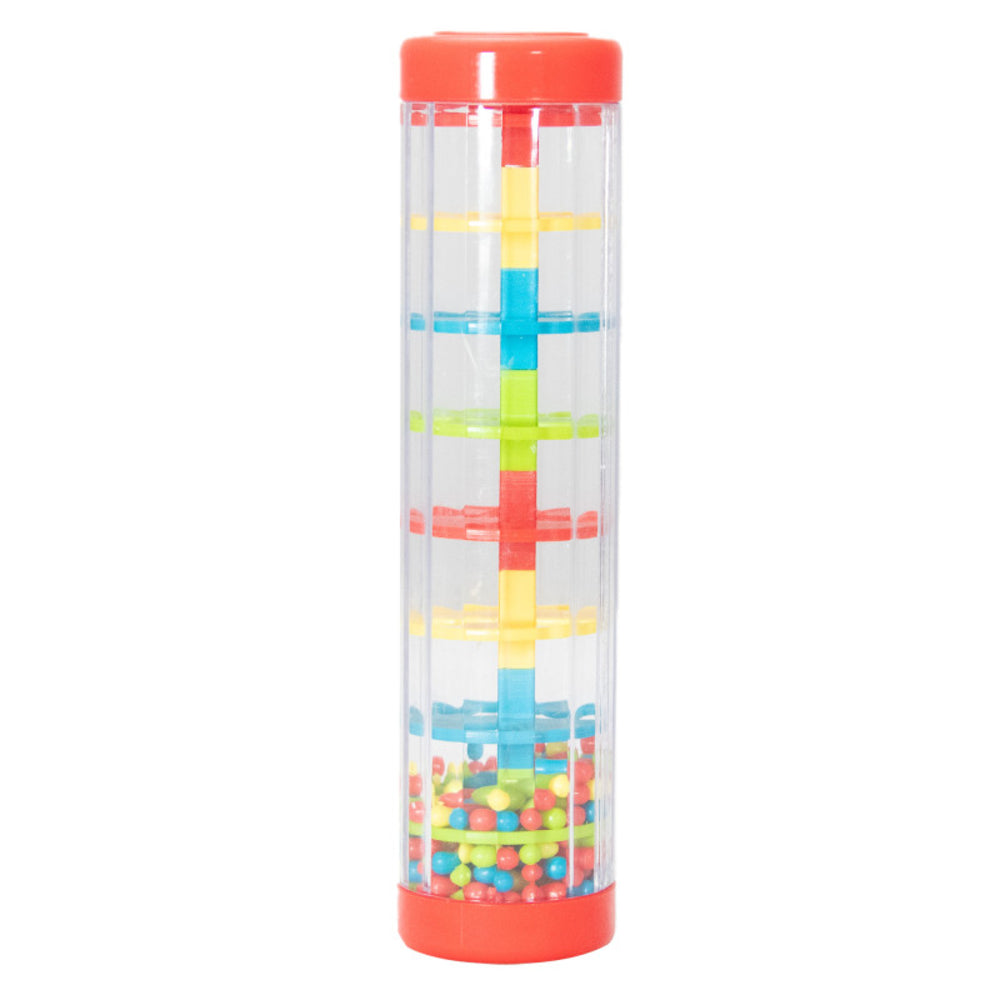 Westco WEPSE700204 Mini Rainshaker - 4" Clear Plastic Beaded Rain Stick Image 1