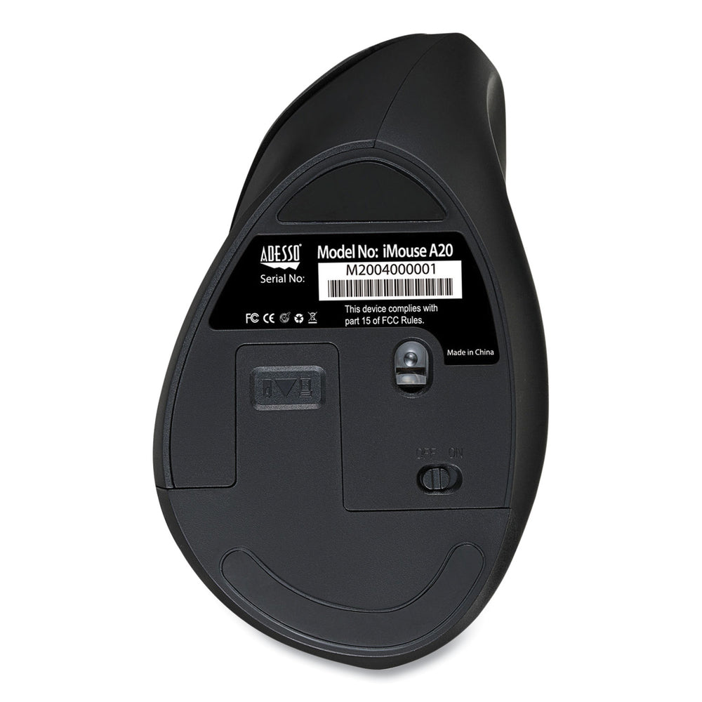 Adesso IMOUSE A20 Mouse Antimicrobial Wireless Vertical Ergonomic Retail