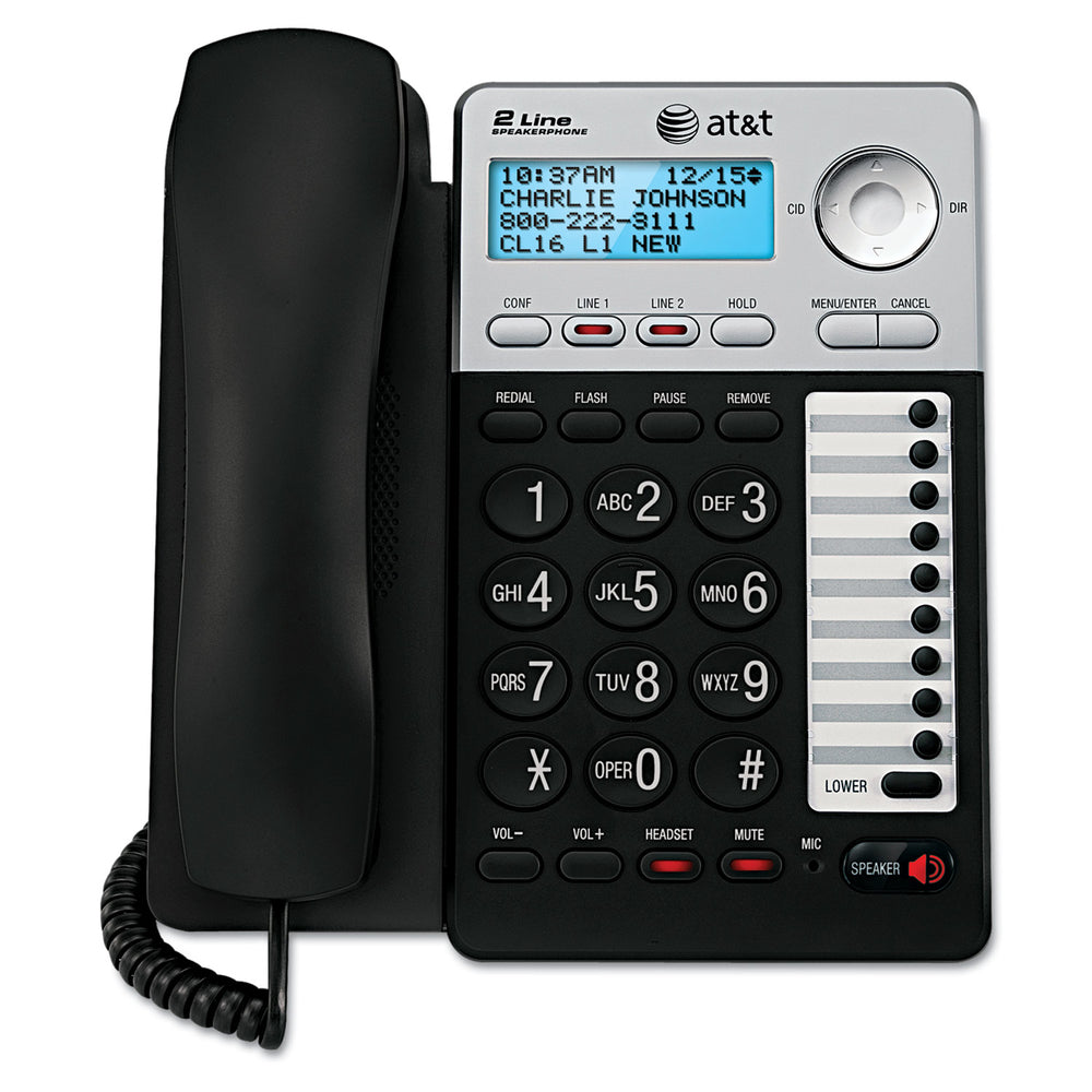Vtech ML17929 2-Line Speakerphone Caller ID - Black/Silver Image 1
