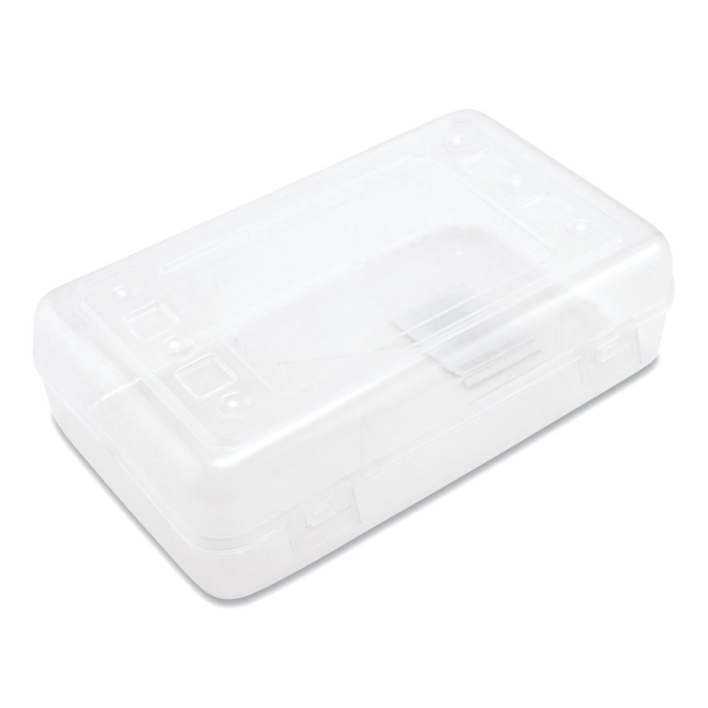 Gem Polypropylene Pencil Box, Clear, Holds 100 Pencils Image 1
