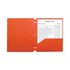 poly Portfolio Folder, 3-Hole Punch, Green, 11 X 8.5, 25-Pack