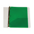 poly Portfolio Folder, 3-Hole Punch, Green, 11 X 8.5, 25-Pack