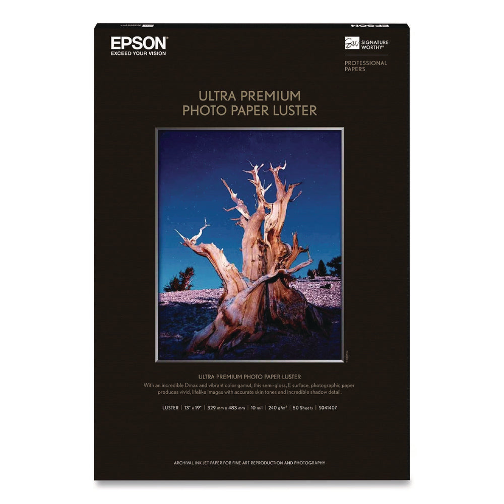 Epson Ultra Premium Photo Paper 10 Mil, 13 x 19, Luster White Image 1