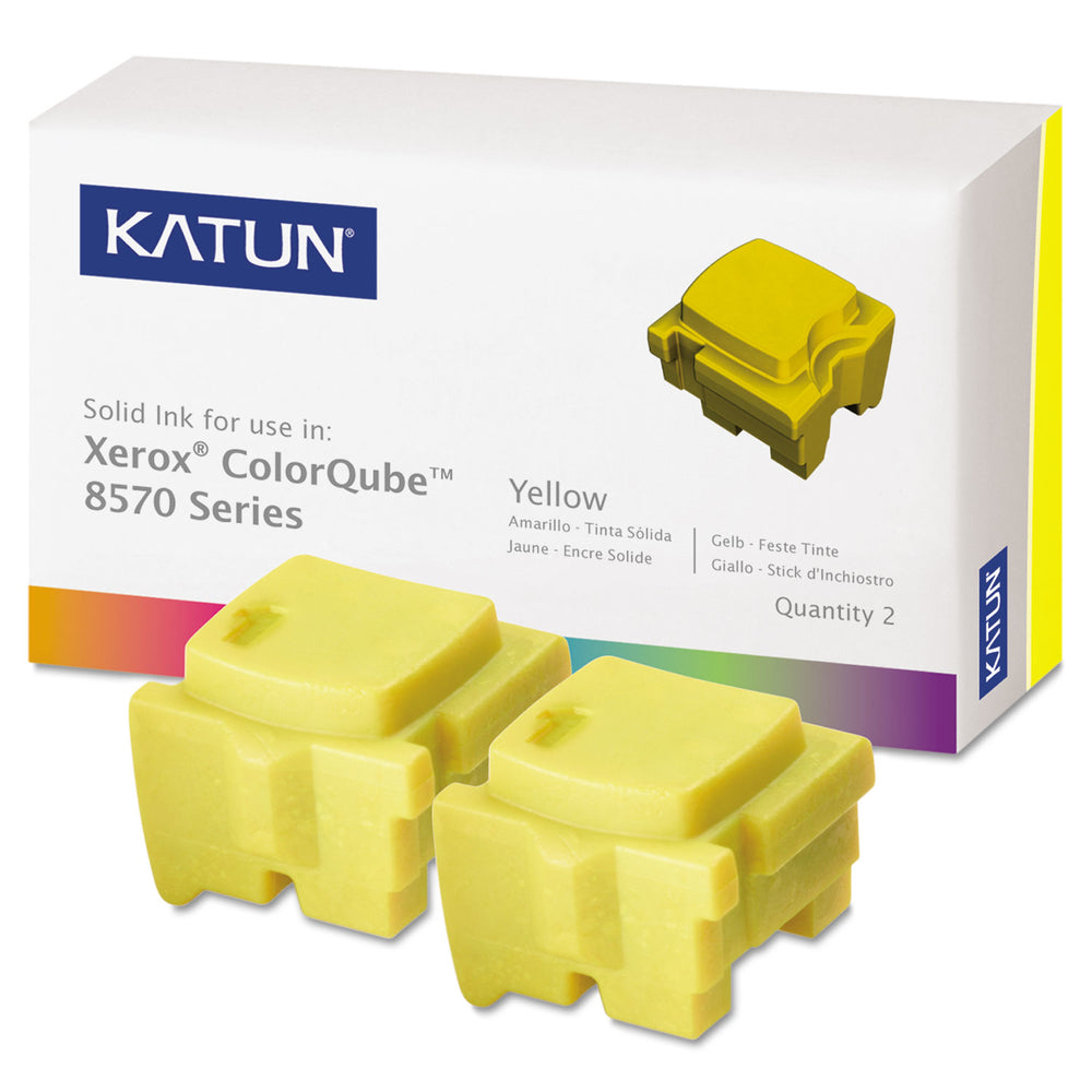 Compatible 108R00928 Solid Ink Stick, Yellow, 2/Box - Xerox  Image 1