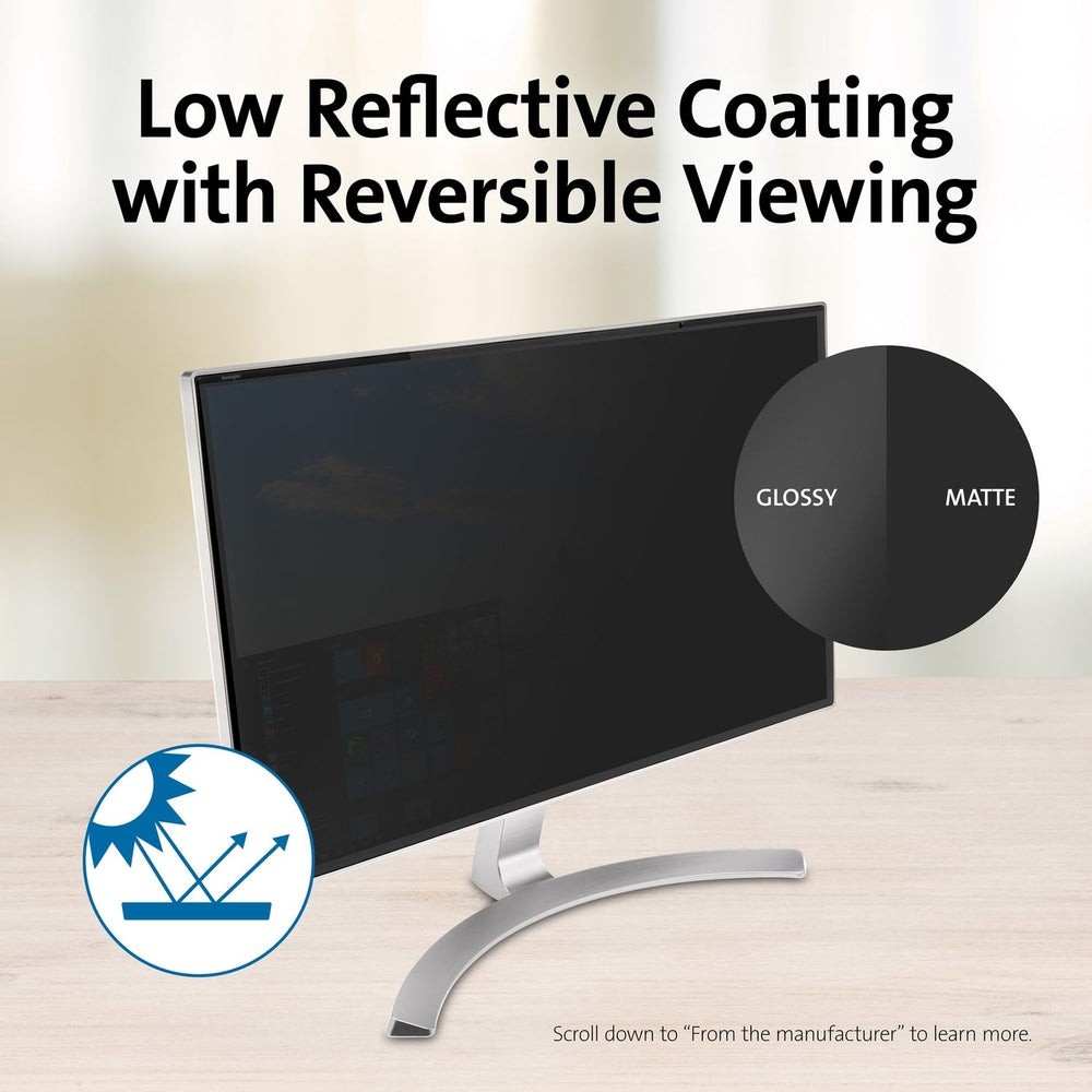 Magnetic Privacy Screen for 24" Widescreen Monitors - Blue Light Reduction