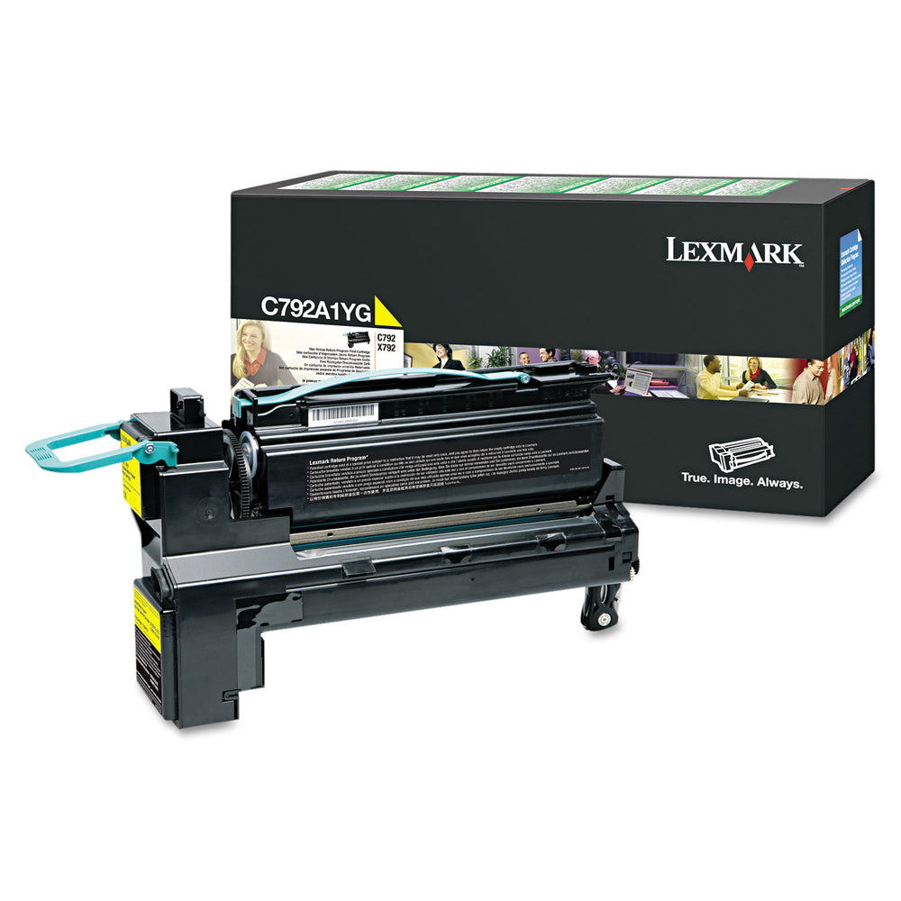 Lexmark C792A1yg Return Program Toner, 6,000 Page-Yield, Yellow Image 1