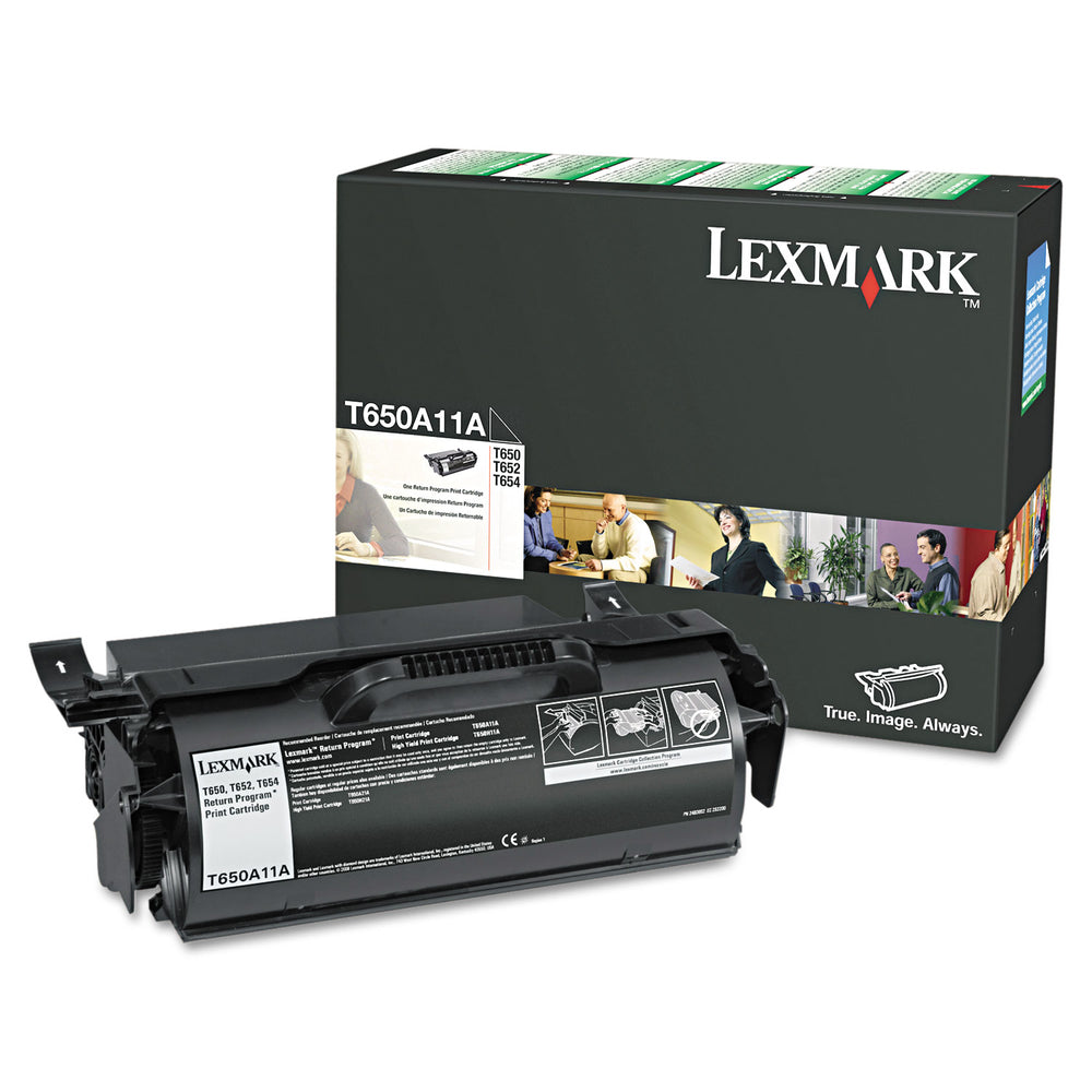 Lexmark T650A11A T65X Return Prog Toner Print Cart T650 T652 T654 7000-Page Image 1