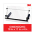3M DH640 In-Line Freestanding Copyholder, 300 Sheet Capacity, Black/Clear