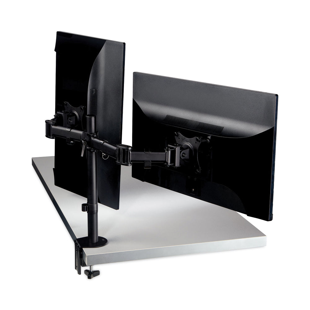Dual Monitor Mount, for 27" Monitors, 360° Rotation, +45°/-45° - Brand Model M - Desk Mount Stand