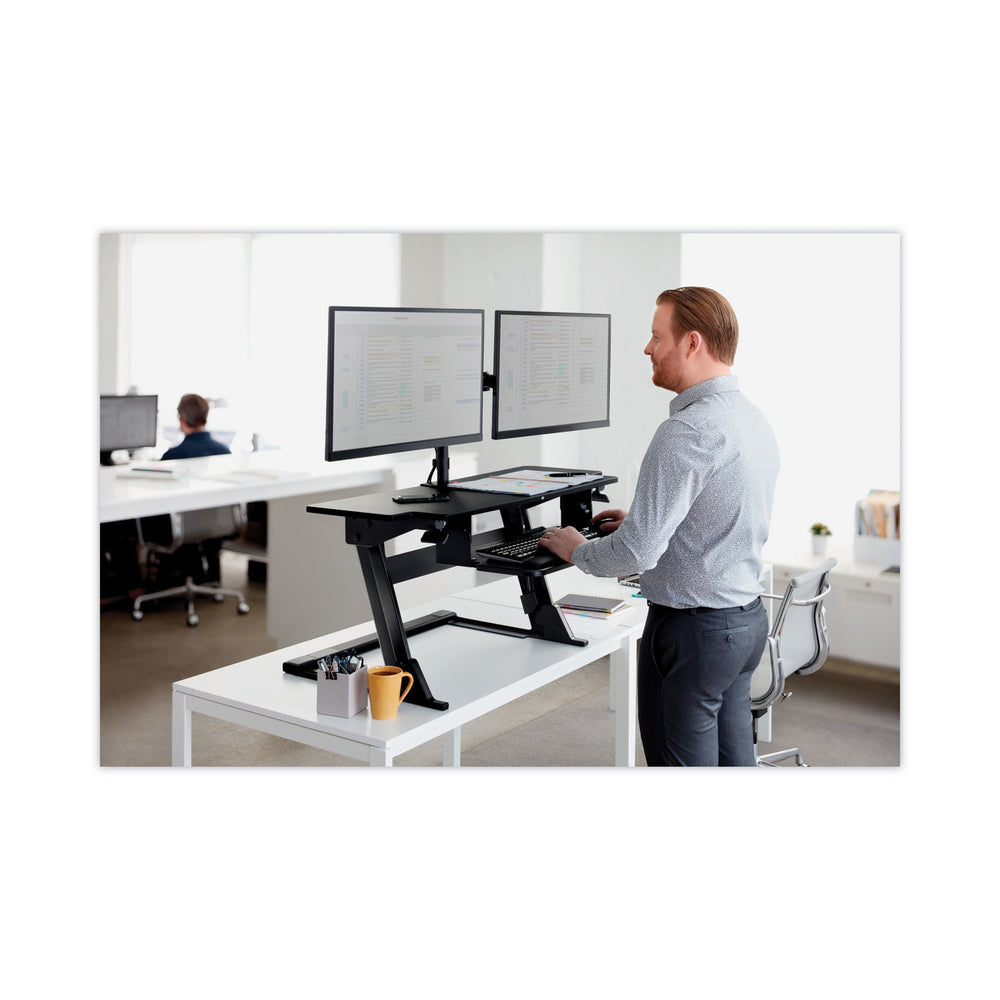 Dual Monitor Mount, for 27" Monitors, 360° Rotation, +45°/-45° - Brand Model M - Desk Mount Stand