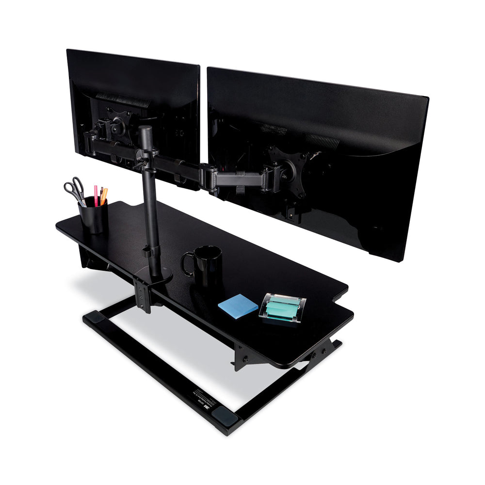 Dual Monitor Mount, for 27" Monitors, 360° Rotation, +45°/-45° - Brand Model M - Desk Mount Stand
