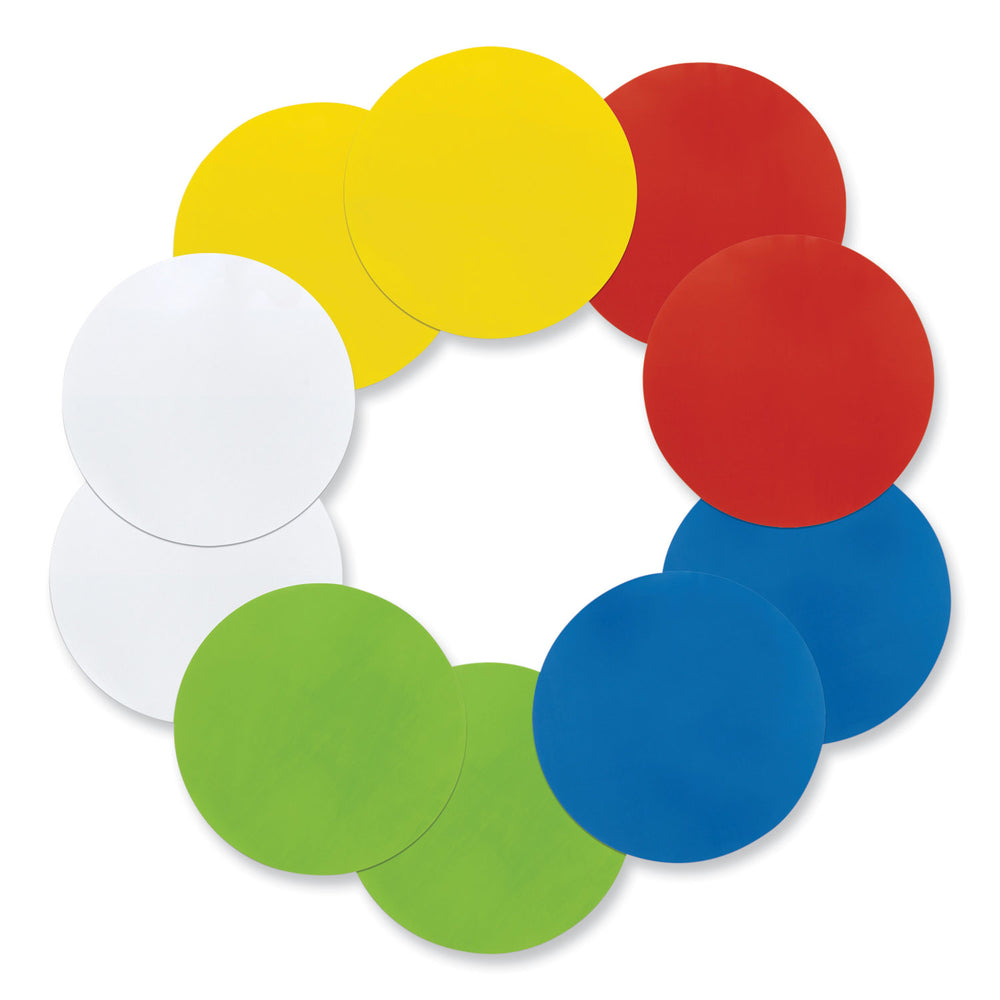 Pacon Dry Erase Circles, 10x10, Blue/Green/Red/White/Yellow Surfaces Image 1
