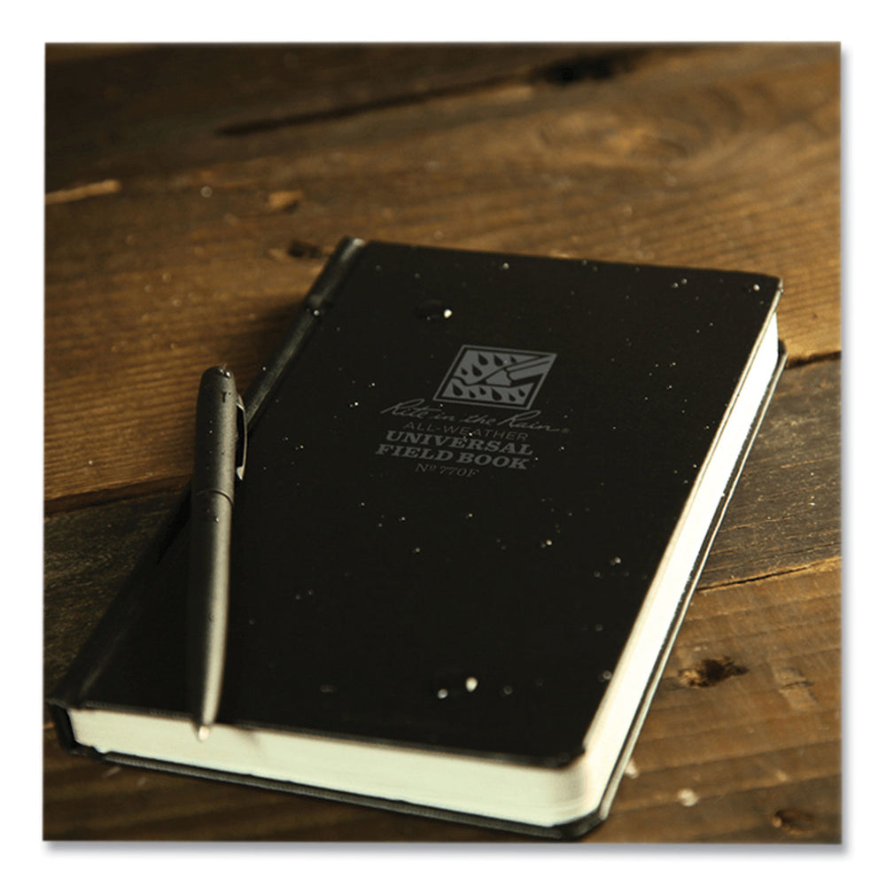 Rite in the Rain 770F Fabrikoid Hard Cover Notebook - Black 4.75'' x 7.5''