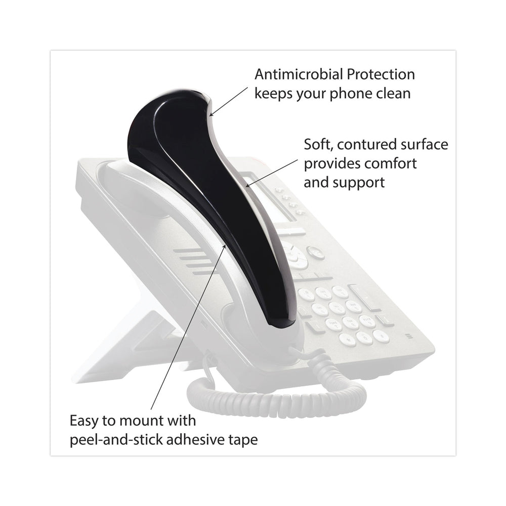 Standard Telephone Shoulder Rest, 2.63 X 7.5 X 2.25, Black