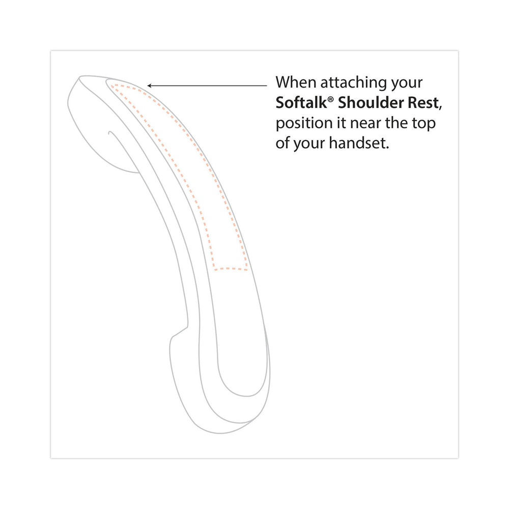 Standard Telephone Shoulder Rest, 2.63 X 7.5 X 2.25, Black
