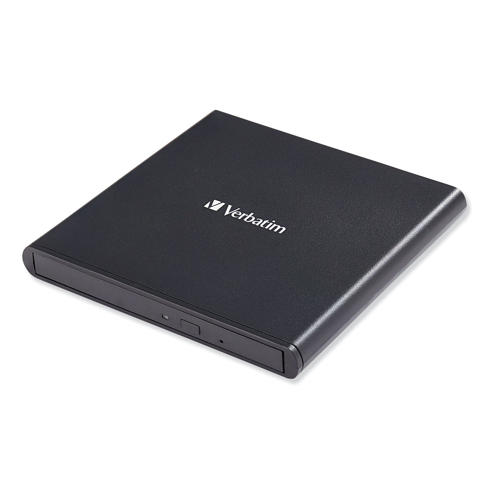 Verbatim 98938 Slimline CD/DVD Writer USB 2.0 External - Black Image 1