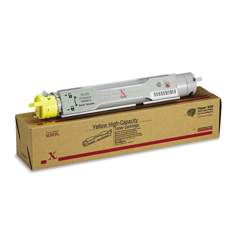 Xerox 106R00674 Toner Cartridge Yellow High-Yield 8,000 Page-Yield Image 1