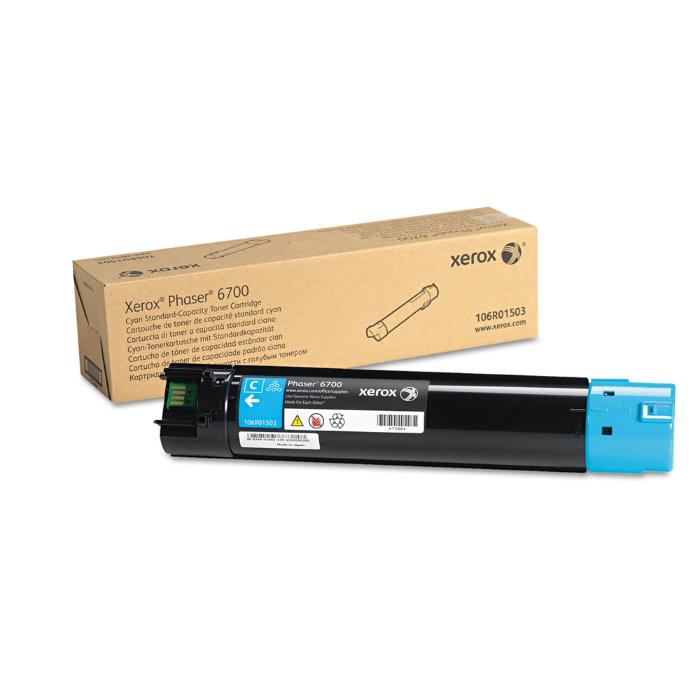Xerox 106R01503 Phaser 6700 Cyan Toner - Standard Cap, 5,000 Pages Image 1